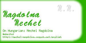 magdolna mechel business card